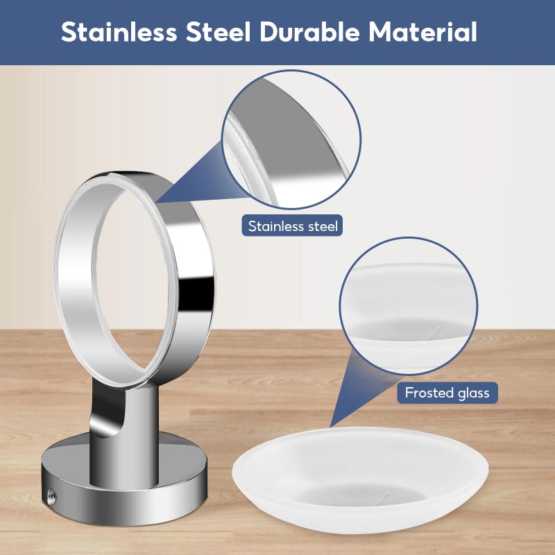 SWETON Wall Mounted Soap Holder Soap Rack for Bathroom &Kitchen Stainless Steel - Image 4